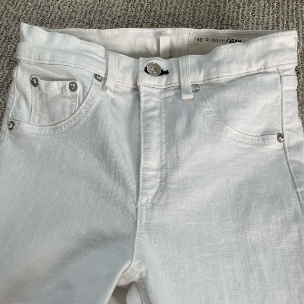 Rag & Bone high rise skinny jeans size 24 white